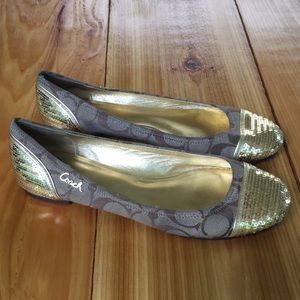 Coach shine ballet flats